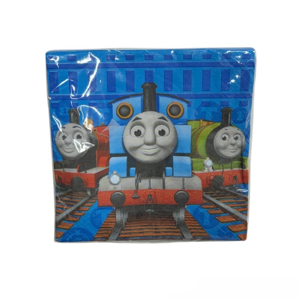 DesignWare pack of 16 - 2 ply napkins Thomas & Friends themed, new in packaging!